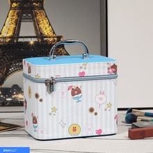 2021新款化妆箱大容量卡通少女心韩国便携化妆箱手提护肤品收纳盒