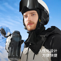 Motorcycle Riding Mask Neck Gaiter Windproof Magnetic Face Shield with Fleece Lining Thick Warm Waterproof Ski Head Cover Mask