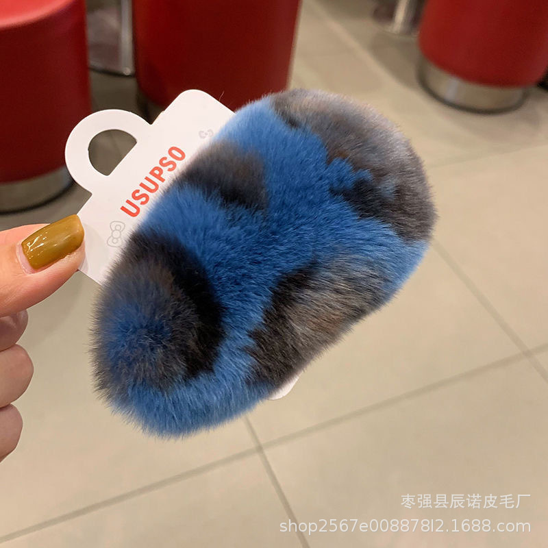 毛皮ヘアクリップ韓国インリアルレッキスウサギの毛かわいいぬいぐるみヘアクリップ毛皮 bb クリップインターネット有名人のヘアアクセサリー子供のヘアアクセサリー|undefined