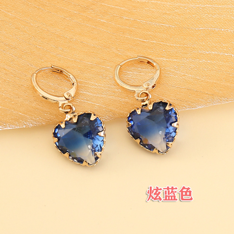 New Fashion Colorful Love Earrings display picture 4