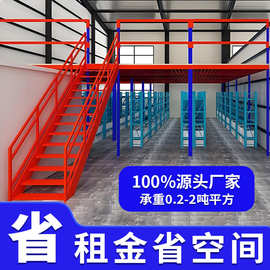 工厂定制仓库仓储夹层H钢结构二层隔层货架隔断搭建阁楼平台货架