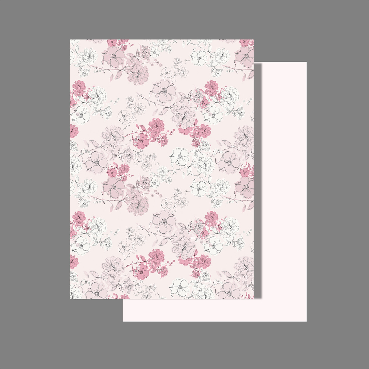 Los siete colores cordier que florecen en el año engrosado papel de embalaje floral impresión de embalaje floral papel de moda DIY ramo material floral