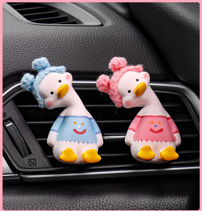 Red Rabbit Duck Car Perfume Aromatherapy Car Air Conditioner Vent Decoration Diffuser Stone Car Goddess Fragrance