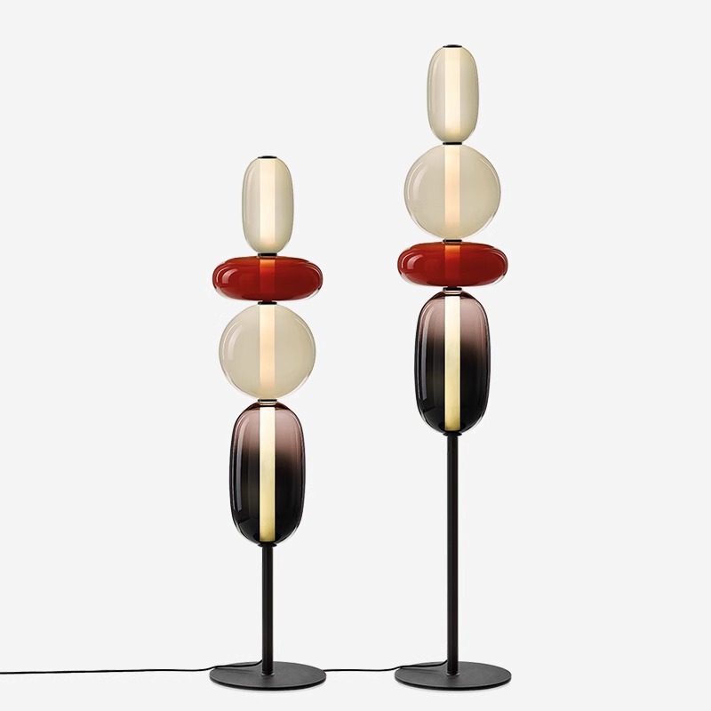 Designer Bomma Light Luxury Glass Floor Lamp for Living Room, Model Home, Bedroom, Creative Lollipop Bedside Ins Table Lamp Designer Bomma Light Luxury Glass Floor Lamp for Living Room, Model Home, Bedroom, Creative Lollipop Bedside Ins Table Lamp