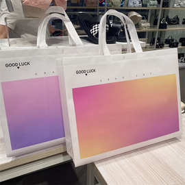 批发覆膜无纺布袋服装店袋子防水手提包装袋购物袋礼品袋定 做LOG
