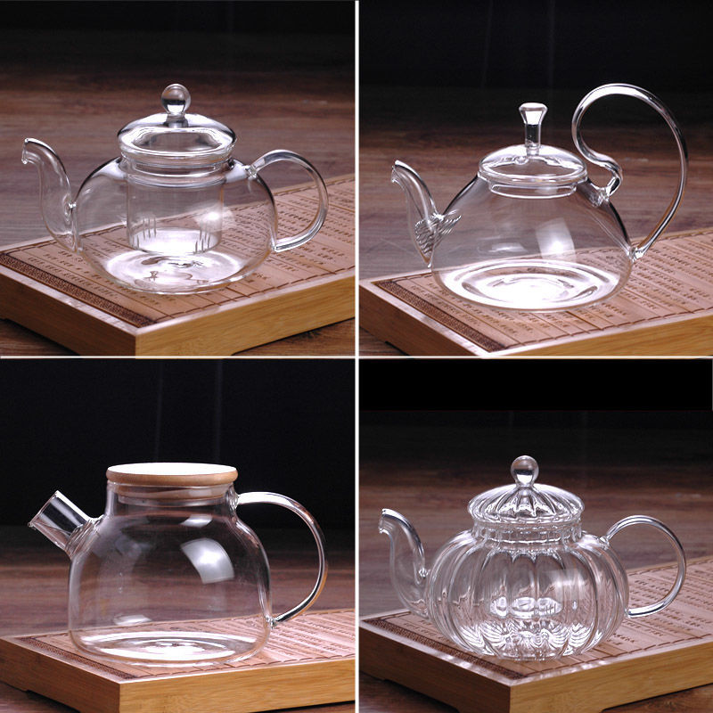 沙洼家高硼硅耐热玻璃花茶壶玻璃水壶茶壶带茶漏胆泡茶壶家用茶壶