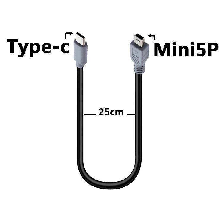 Поддержка пары OTG к MINI USB до Type-C USB3.1 Data Charging Circle Type-C к MINI 5P