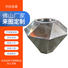 定制金属多边形花盆不锈钢落地式盆景酒店商场绿化工艺带托盘