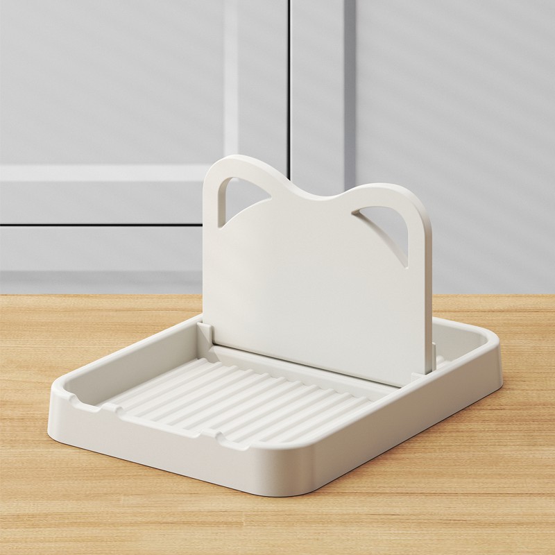 Kitchen Pot Lid Drain Rack Multifunctional Storage Rack Household Countertop Cutting Board Knife Holder Integrated Storage Rack No Installation Required 2