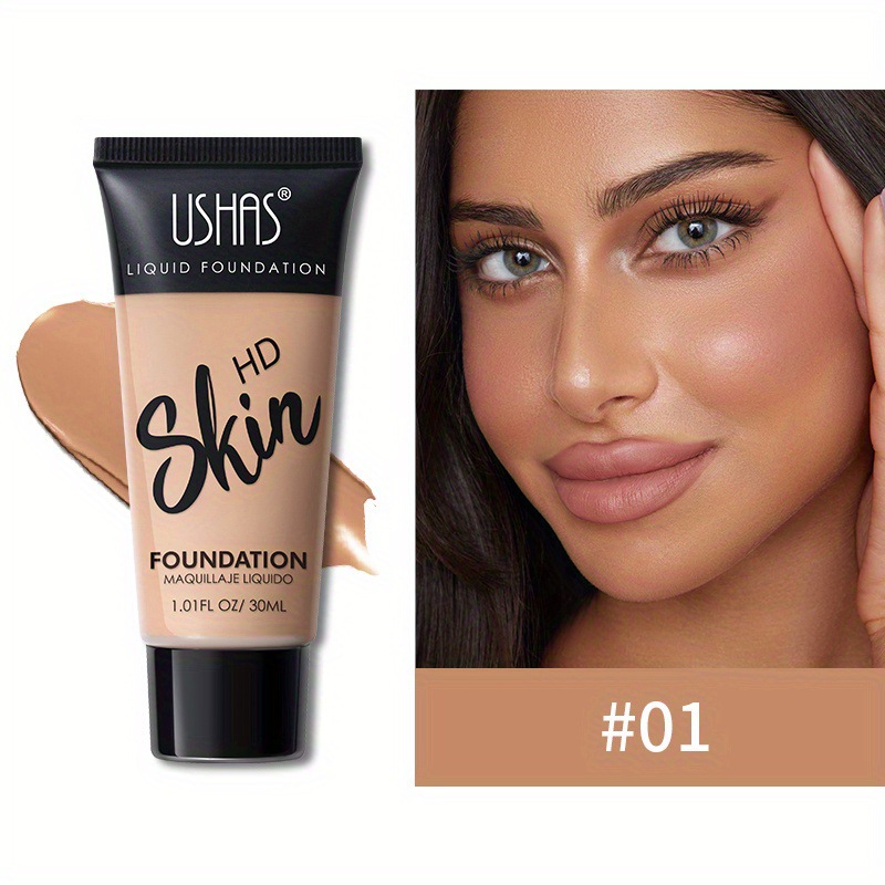 USHAS Comercio exterior Corrector transfronterizo Base líquida mate Ilumina Hidratante Control de aceite Impermeable Amazon Spot
