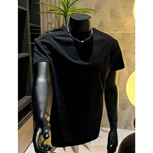 赫库森美式潮牌痞帅圆领大码短袖男款重磅百搭时尚上衣服穿搭