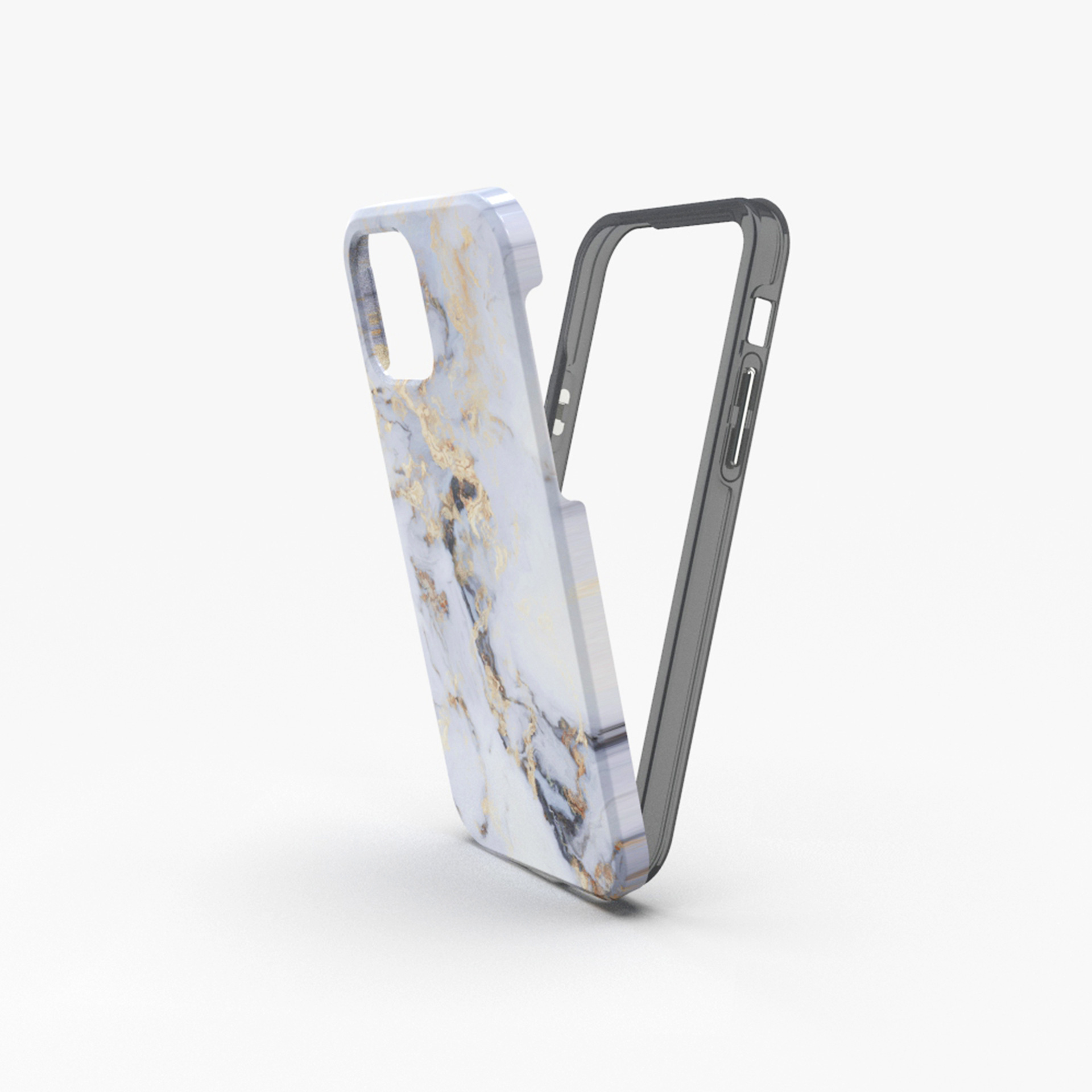 双层超轻薄新款双层二合一带TPU圈韩国菲林热转印手机壳