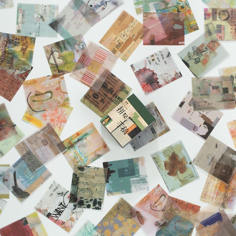 400 hojas de material de papel collage de cuentas de mano no adhesivo cuentas de mano vintage notebook de viento