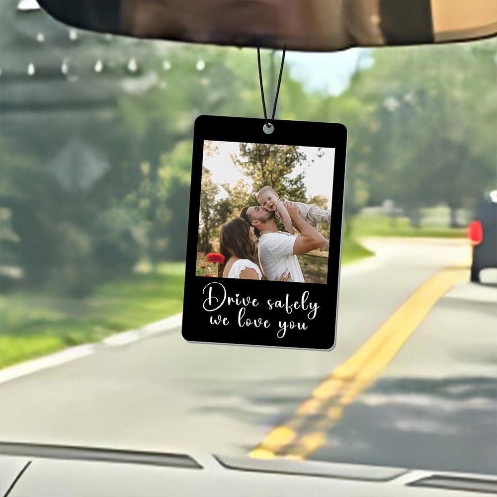 Cross-Border Car Pendant Personalized Photo Car Pendant Rearview Mirror Photo Frame Pendant New Car Gift