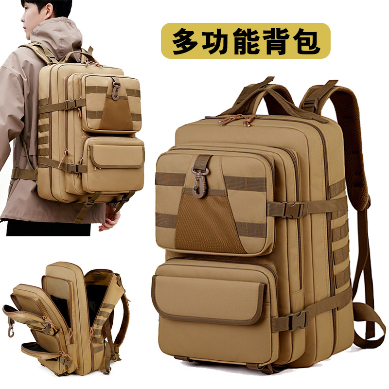 Multifunctional Tactical Backpack, Large Capacity Laptop Backpack, Outdoor Commuting, Camping, Travel Bag for Students, Cross-Border