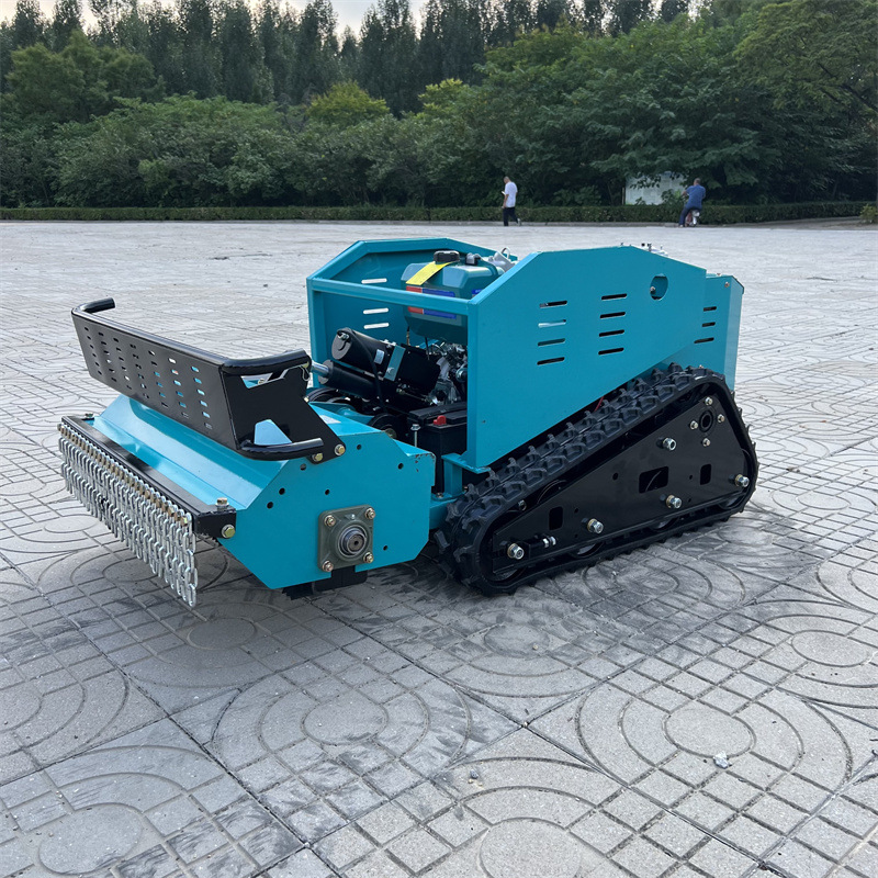履带式小型遥控割草机四驱大马力果园树林履带除草机履带割草机