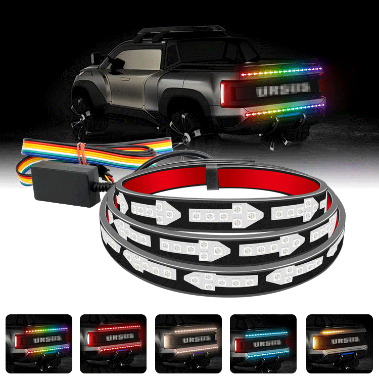 Cross-Border special supply car light pickup truck tail light wide pressure multi-function magic color streamer horse racing streamer modified warning light