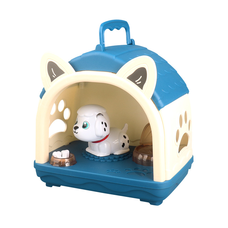 Nuevo eléctrico activado por voz inducción perro jaula música luz simulación cachorro bebé juguete de los niños puesto al por mayor