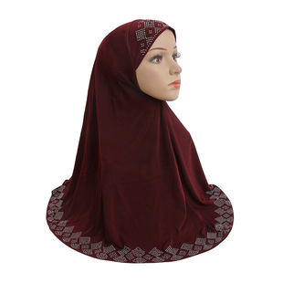 Hat head hem diamond rhinestone cap hat Malay gauze Arab scarf H146
