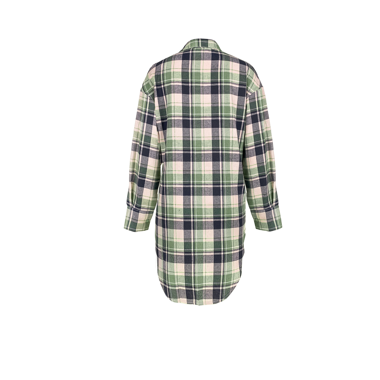 Women Clothing Comfortable Cotton Plaid Coat Shirt Dress 19 Women Clothing Comfortable Cotton Plaid Coat Shirt Dress