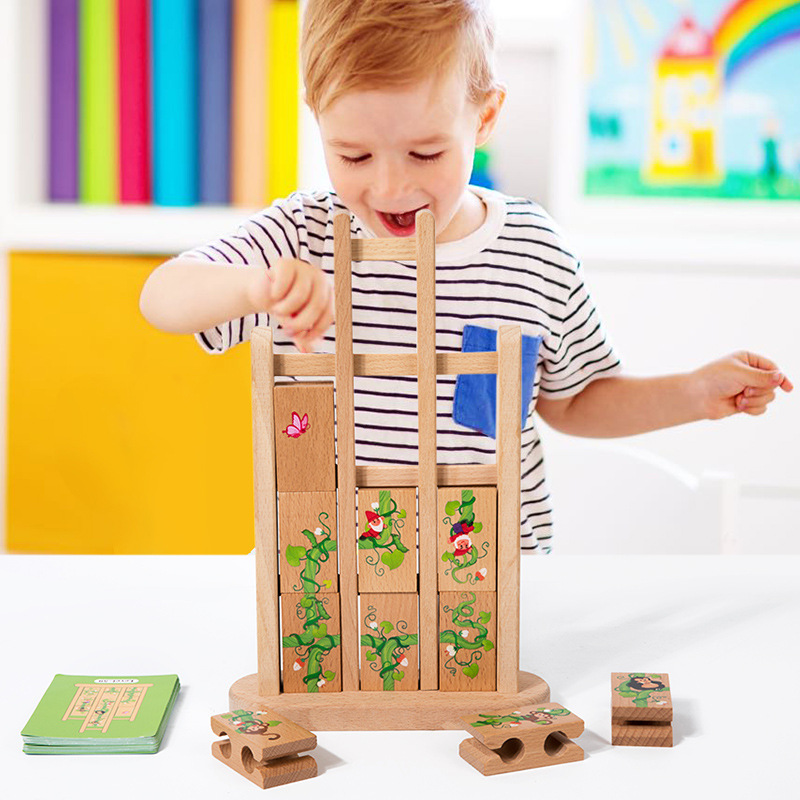 Rolling Puzzle Game 60 niveles de rompecabezas para niños Interacción entre padres e hijos Juguetes de educación temprana Jack y Magic Bean Juego de mesa de 4-7 años