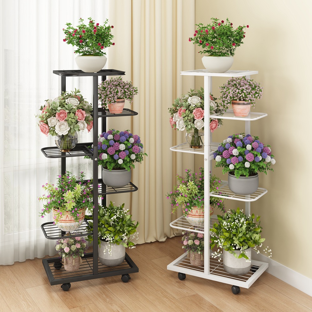 Flower stand multi-layer balcony rack iron plant placement flower…