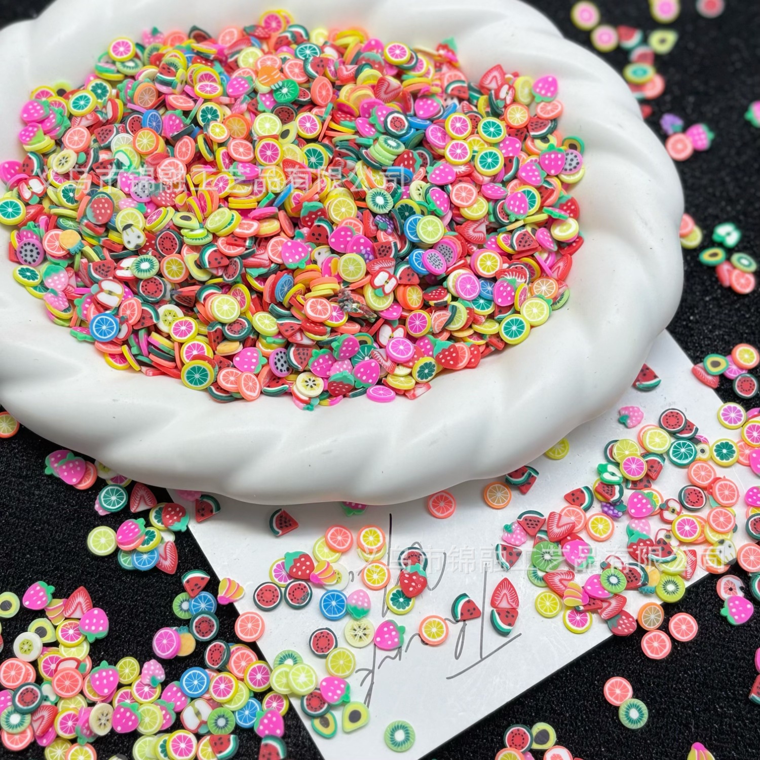 Fruit mixed soft clay slices
