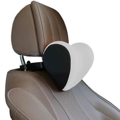 Headrest | cotton car headrest car neck - rice-white-heart-shaped-comfortable-ice-silk-cloth