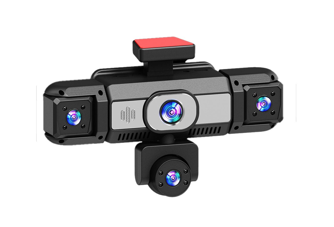 W19-5 lens dash cam, 3.16-inch 1080P HD night vision, five-channel recording, factory-installed camera, 360-degree panoramic view
