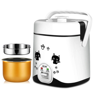 Small Household Rice Cooker for One Person, Single-Person Rice Cooker for Cooking Rice, Small Stainless Steel Inner Pot for Steaming Rice