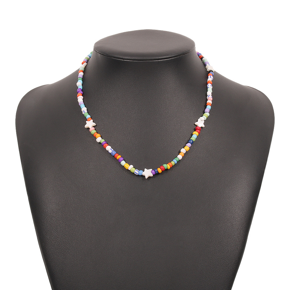 Vente En Gros Collier De Perles De Riz Étoile Couleur Mode Nihaojewelry display picture 11