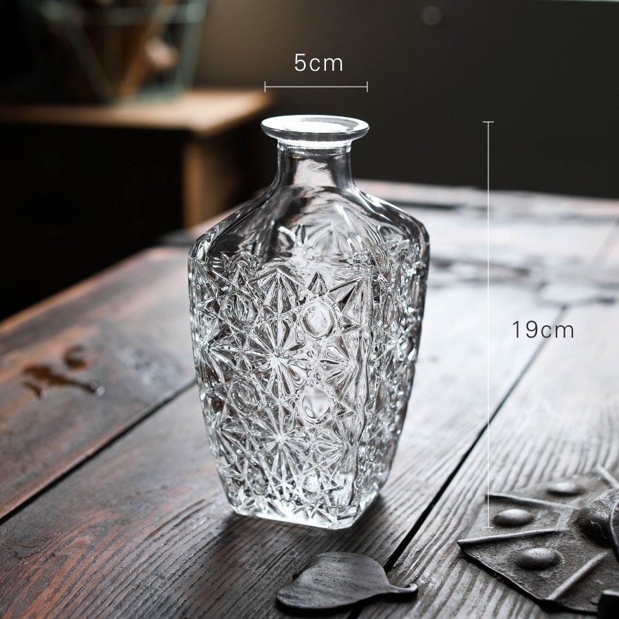 Retro transparent glass brand decorations flower-shaped for living…