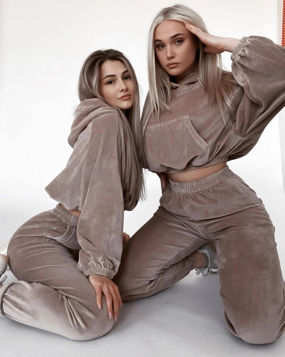 Damen Sportswear Set Mit Kapuzenpullover Und Jogginghose_voghion.com