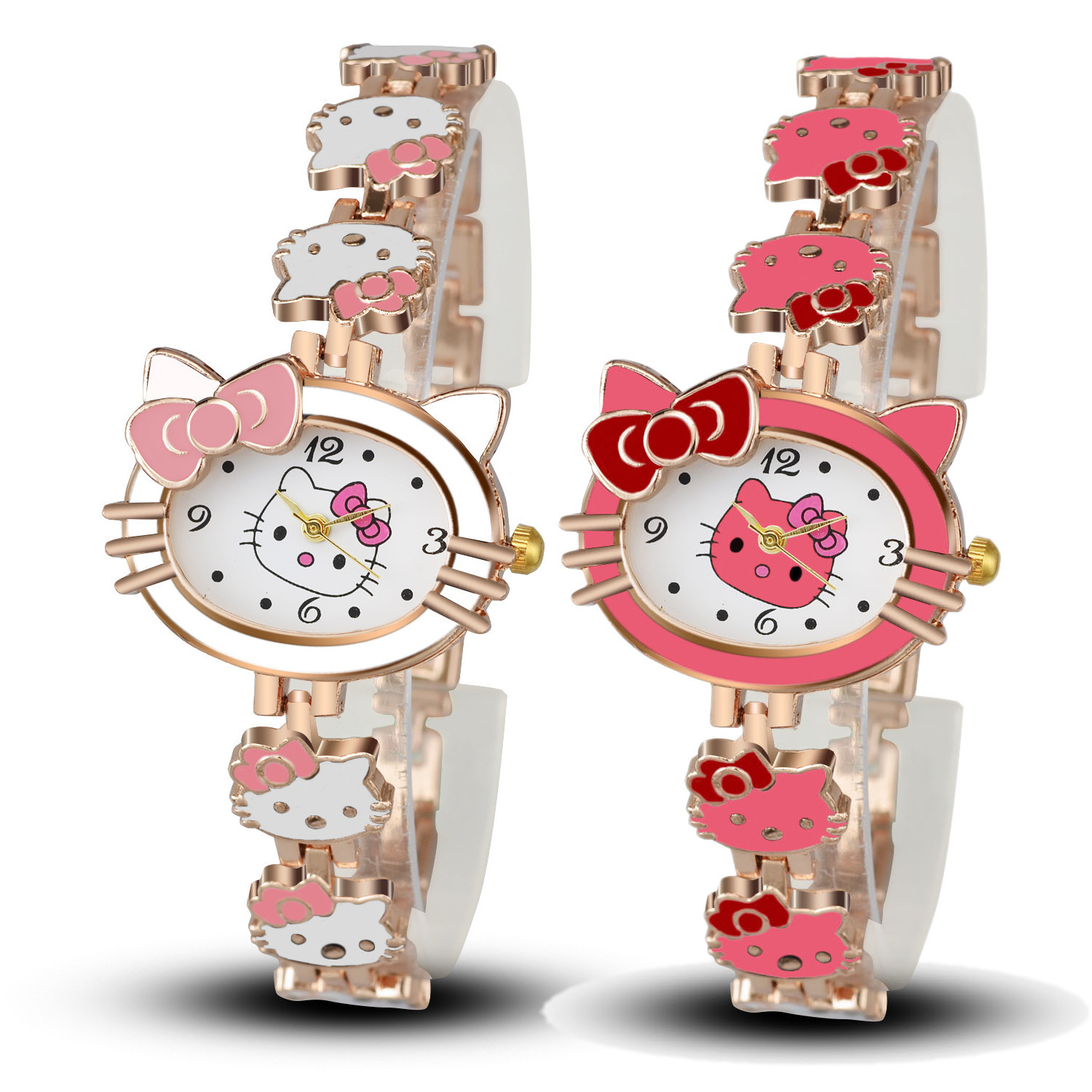 Fashion Kt Cat Cartoon Watch Female Student Girl Ladies Cute Bracelet Watch Spot Wholesale