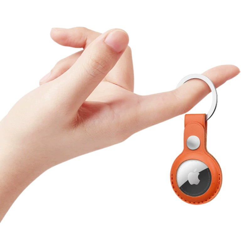 Подходит для трекера Apple Airtag, защитный чехол, локатор, кожаный чехол, устройство защиты от потерь, защитный чехол с двойным отверстием в наличии