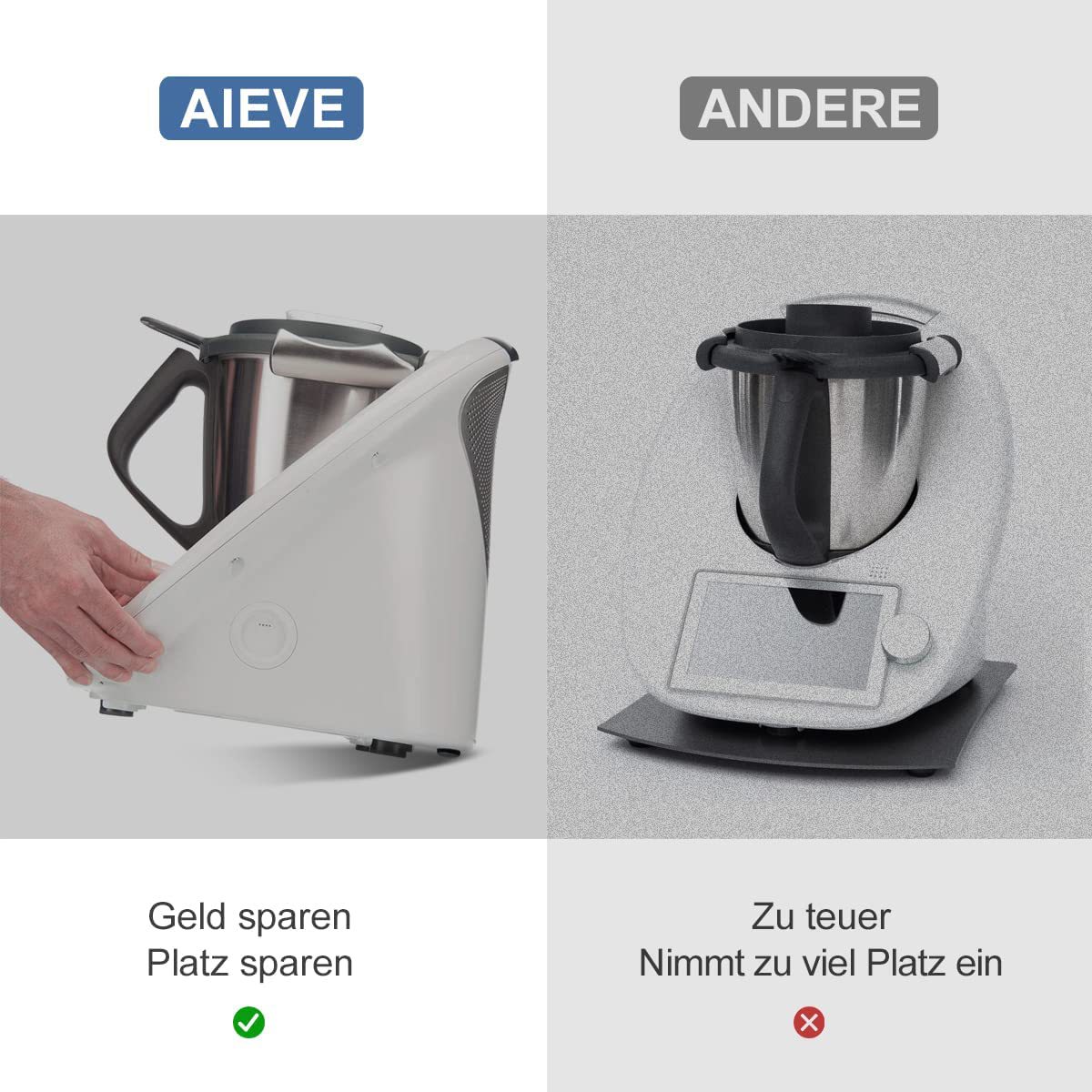 4 accesorios de almohadillas antideslizantes compatibles con Thermomix TM5,TM6 procesador de alimentos y Monsieur Cuisine