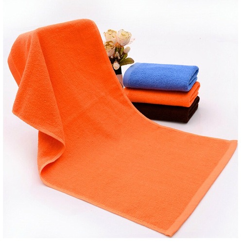 Wholesale 100% Cotton Hotel Towels 120g Orange and Caramel Face Towels Absorbent and Non- shedding Flame Retardant Towels Beauty Salon Large Towels