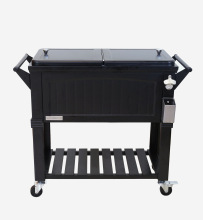 厂家供应黑色保温箱 金属保温箱 推车款保温箱 可定牌80QT COOLER