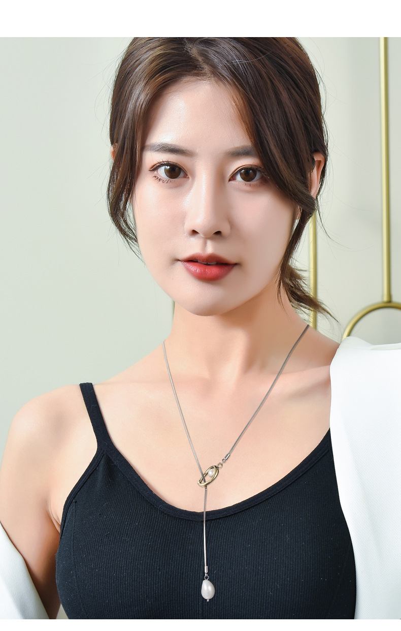 1 Piece Quantity Holiday, Daily Occasion Elegant Simple Style Geometric Alloy Snake Chain Y-necklaces Wholesale