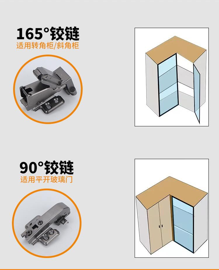 165度铝框玻璃门短臂铰链 180度特殊大转角门铰90度柜门异形合页-阿里巴巴