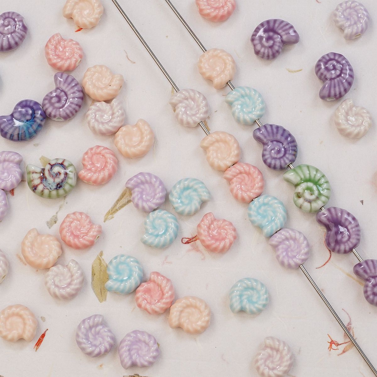 Jingdezhen estilo ins linda cerámica cuentas sueltas bricolaje collar hecho a mano accesorios de joyería material decorativo pulsera cadena