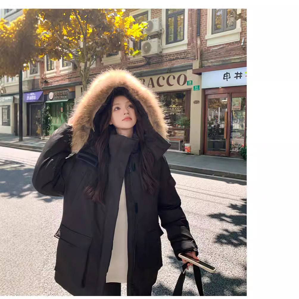 2024 nuevo invierno plumón chaqueta de algodón de invierno para mujeres largas inns herramientas de algodón de los estudiantes chaqueta de algodón de abrigo grueso image 3