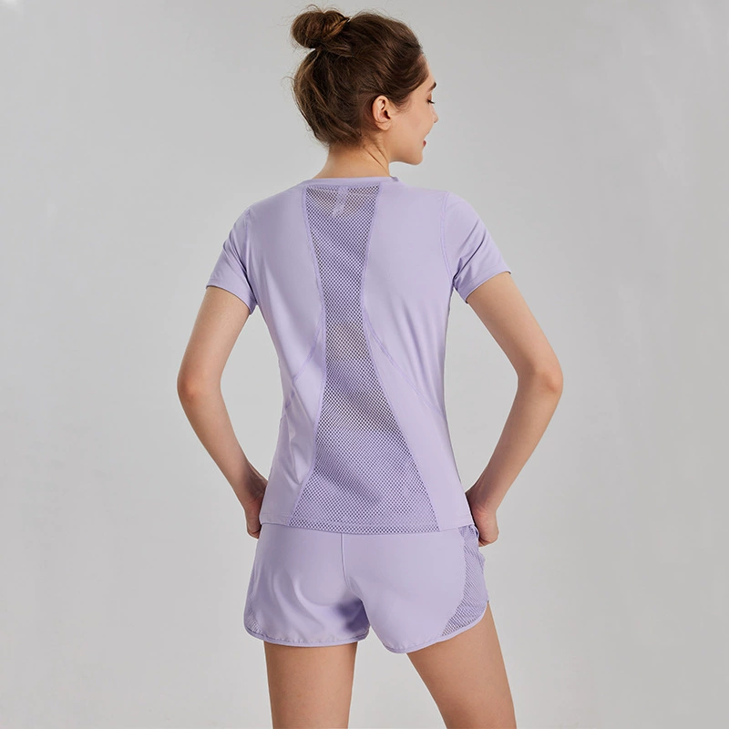 Спортивная футболка American Back, Женская быстросохнущая летняя профессиональная футболка для бега, фитнес-топ, тонкая дышащая одежда для йоги с коротким рукавом