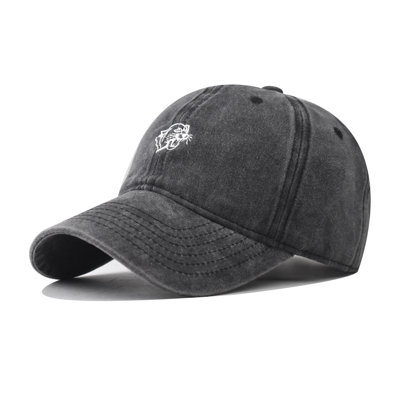 Algodón transfronterizo lavado con agua para hacer viejos sombreros de béisbol de caza para hombres y mujeres personalidad al aire libre sombreros de boca de pato de dibujos animados
