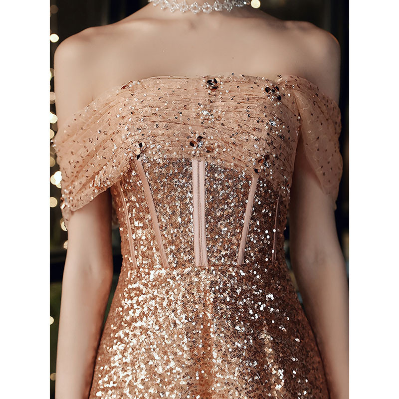 Vestido de noche 2026, nuevo estilo de verano, elegante, para fiesta, examen de arte, vestido sin tirantes, estilo hada, para reunión anual