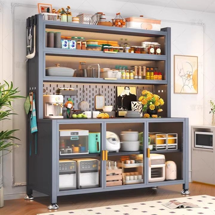 厨房置物架餐边储物柜家居多层烤箱微波炉锅电器多功能收纳橱碗柜