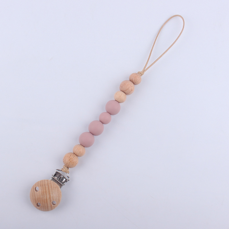 Suministros para bebés calmante bebé haya chupete cadena creativa DIY cuentas de silicona mordedor chupete cadena anti-caída Nuevo