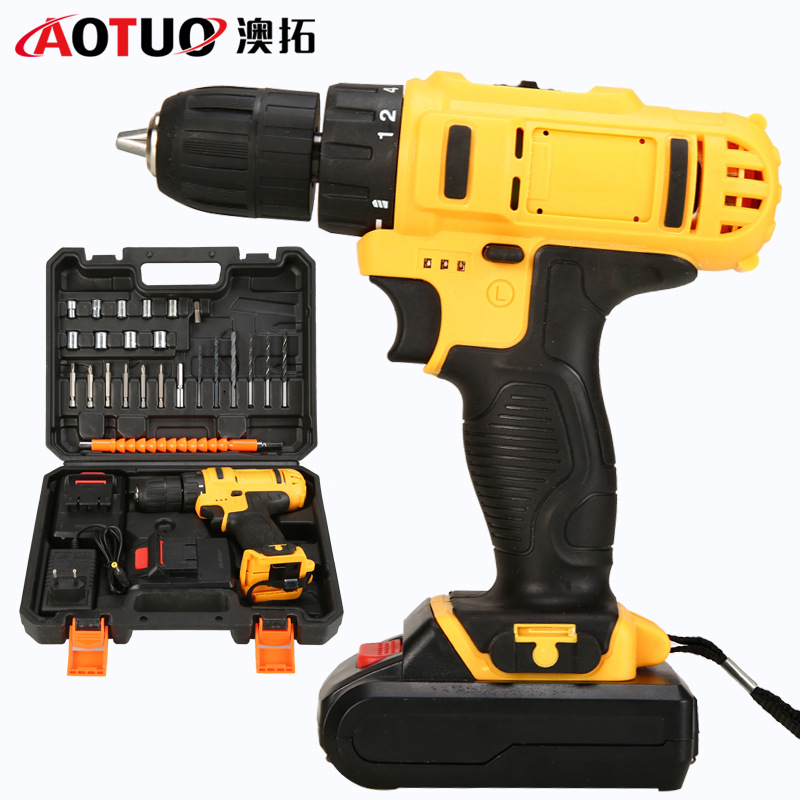 Power Tool Lithium Electric Drill Set Lithium Electric Rechargeable Drill Household Impact Drill Rechargeable Hand Drill