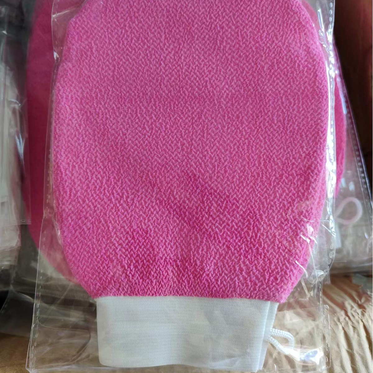 Venta al por mayor de fábrica de guantes de toalla de baño de yute Toalla de baño guantes de baño de ramio toalla cuadrada de doble cara guantes de baño