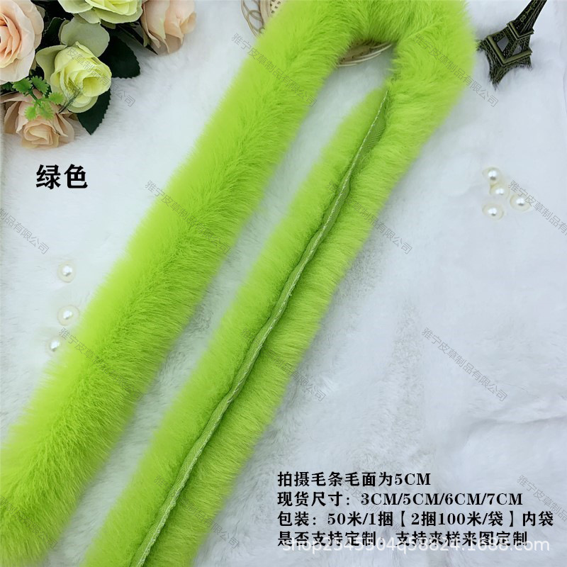 Tiras de piel sintética tipo conejo para decoración de ropa hanfu capas y accesorios textiles venta al por mayor